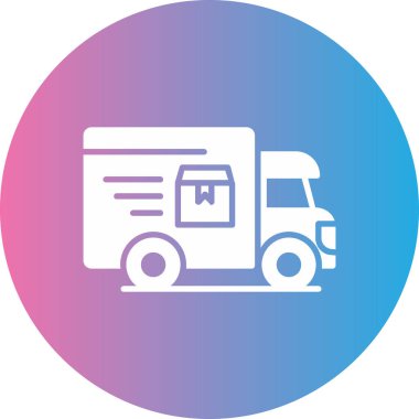 dağıtım van simgesi vektör illüstrasyonu