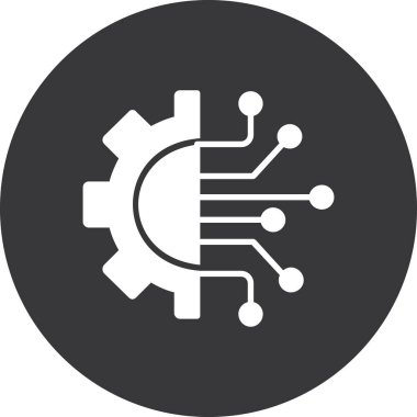 Bir çip simgesinin vektör çizimi