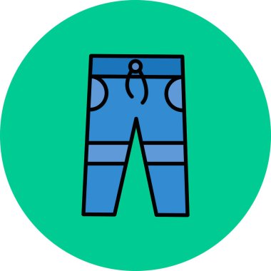 Pantolon. Web simgesi basit illüstrasyon