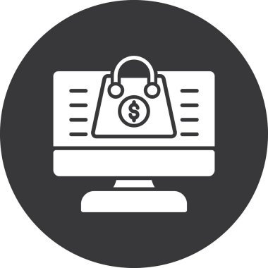 Dolar işareti simgesi olan çanta, satır vektörü