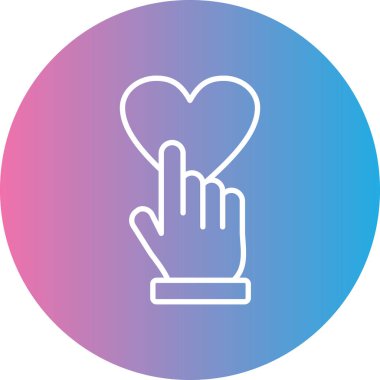 Kalp simgesinin vektör illüstrasyonu