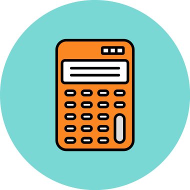 hesap makinesi simgesi, vektör illüstrasyonu