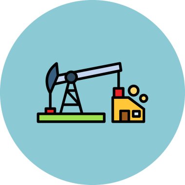 Petrol endüstrisi ikon vektör illüstrasyonu