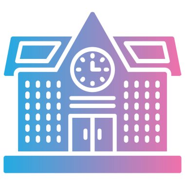 Bina. Web simgesi basit illüstrasyon