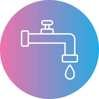 Su musluğu simgesinin vektör illüstrasyonu