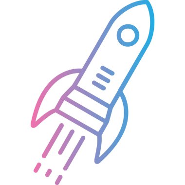 roket ikonu vektör illüstrasyonu