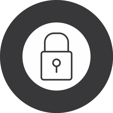 Kilit simgesinin vektör illüstrasyonu