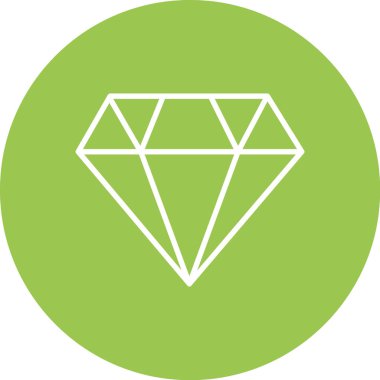 Elmas. Web simgesi basit illüstrasyon