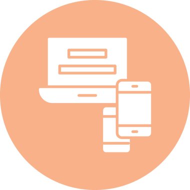 Mobil kutsal kişilerin resmi, vektör çizim