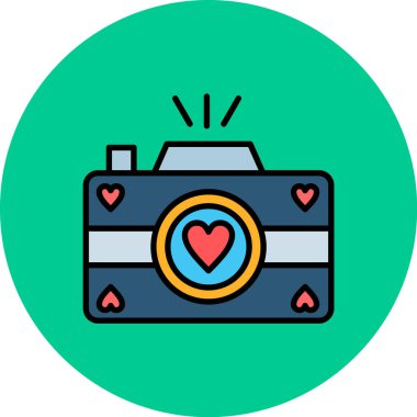 Kalp. Web simgesi basit tasarım