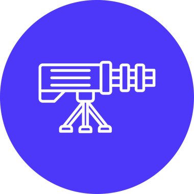 Teleskop. Web simgesi basit illüstrasyon