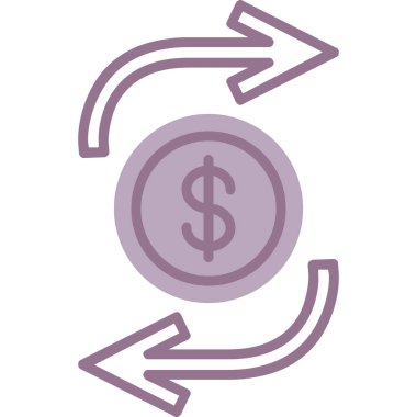 Dolar işareti vektör simgesi