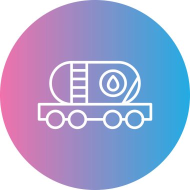 Gaz kamyonu simgesinin vektör illüstrasyonu