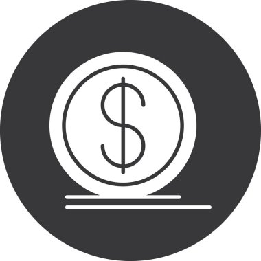 Dolar işareti vektör simgesi