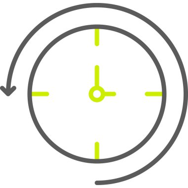 saat zaman simgesi ana hat biçiminde
