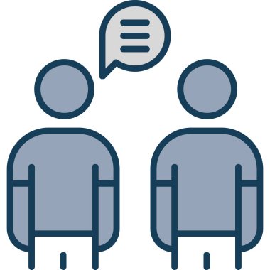 iş toplantısı tartışma simgesi doldurulmuş özet biçimi