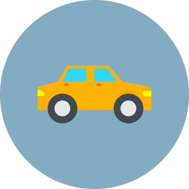 Araba vektör simgesi. Web tasarımı için basit illüstrasyon sembolü