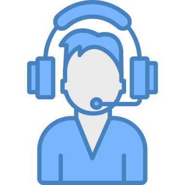 Destek. Web simgesi basit illüstrasyon