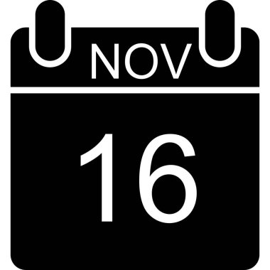 Tek bir takvim simgesinin vektör illüstrasyonu