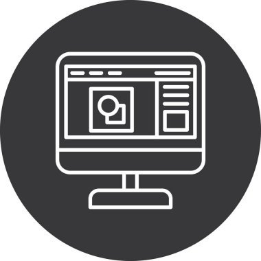 tarayıcı vektörü glyph düz simgesi