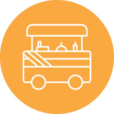 bus web simgesi basit illüstrasyon