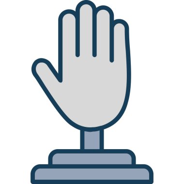 Mavi eldivenin vektör çizimi