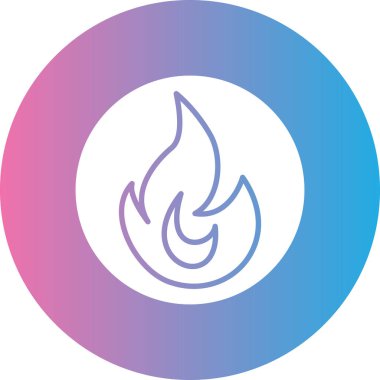 Alev simgesinin vektör illüstrasyonu