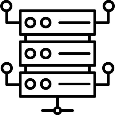 veri depolama vektör çizgisi simgesi