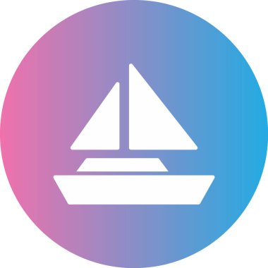 Gemi. Web simgesi basit illüstrasyon