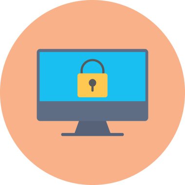 Erişim Kontrolünün Vektör İllüstrasyonu, Basit Simge