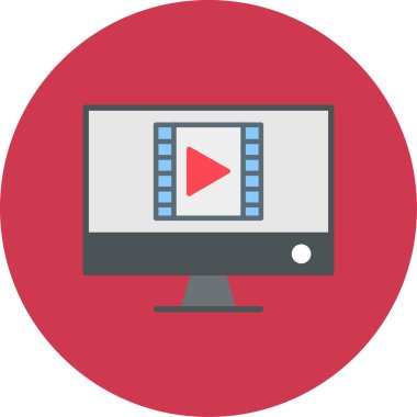 Bir bilgisayar simgesinin vektör illüstrasyonu