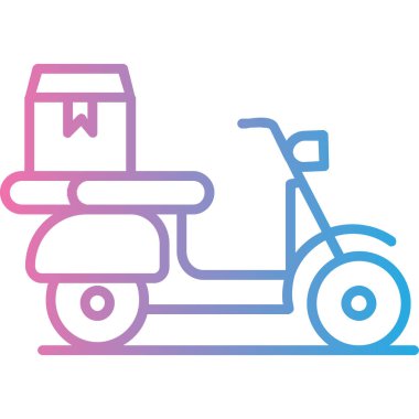 kolayca değiştirebilen ya da düzenleyebilen servis bisikleti vektör simgesi