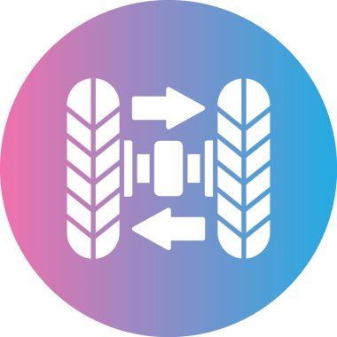 Bir lastik simgesinin vektör illüstrasyonu