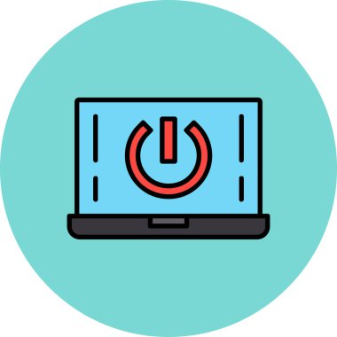 Bilgisayar. Web simgesi basit illüstrasyon