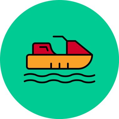 Tekne simgesinin vektör illüstrasyonu