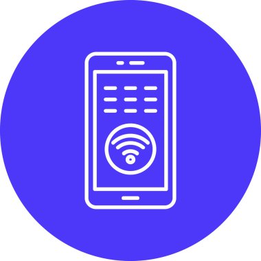 Akıllı telefon simgesinin vektör illüstrasyonu