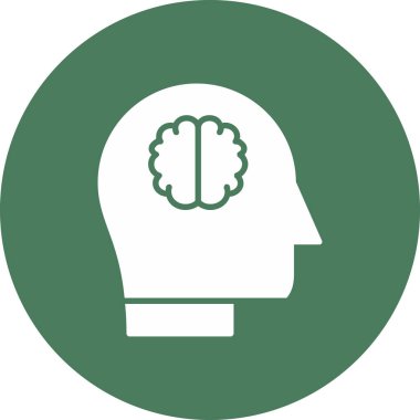 Beyin. Web simgesi basit illüstrasyon