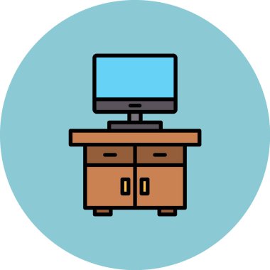 Mobilya simgesinin vektör illüstrasyonu