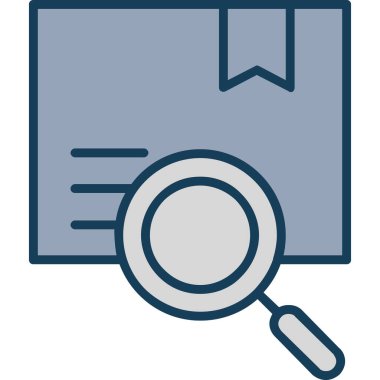 Büyüteç. Web simgesi basit illüstrasyon