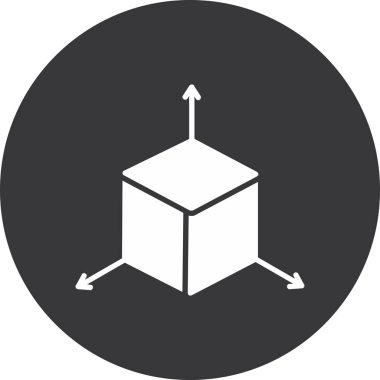 Küp. Web simgesi basit tasarım