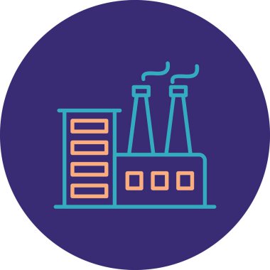 Fabrika. Web simgesi basit illüstrasyon