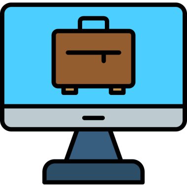 Bilgisayar. Web simgesi basit illüstrasyon