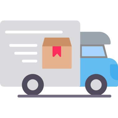 dağıtım van simgesi vektör illüstrasyonu