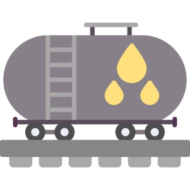 Tren ikonu. düz tasarım biçimi.