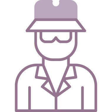 Maske simgesi olan bir adamın vektör çizimi