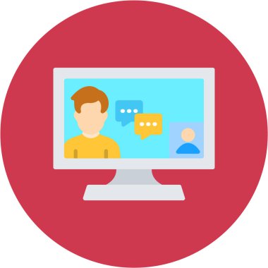 Video konferans vektör simgesi