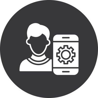 cep telefonu vektör simgesi modern illüstrasyon tasarımı