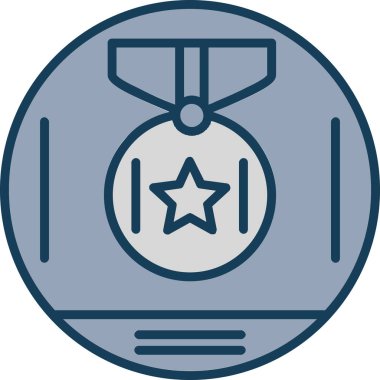 Madalya. Web simgesi basit illüstrasyon