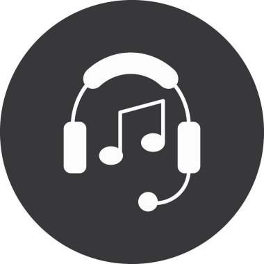 Müzik simgesi vektör illüstrasyonu