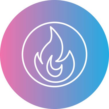 Bir ateş simgesinin vektör illüstrasyonu